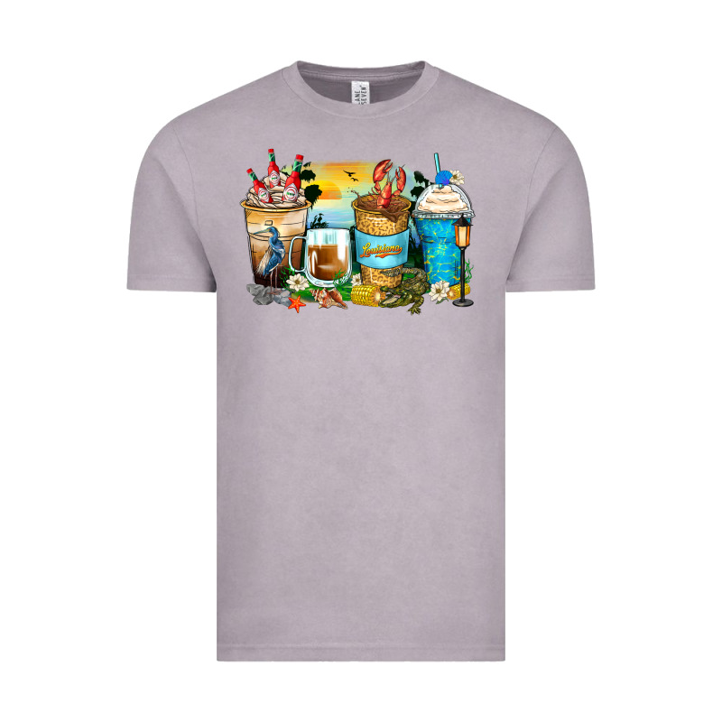 Louisiana Coffee Cups Vintage Tee by Zillion Design Studio | Teevron