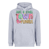 Heather Grey just a small town florist Heavyweight Hoodie - MaliasSmallBusiness