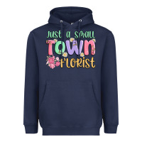 Navy just a small town florist Heavyweight Hoodie - MaliasSmallBusiness