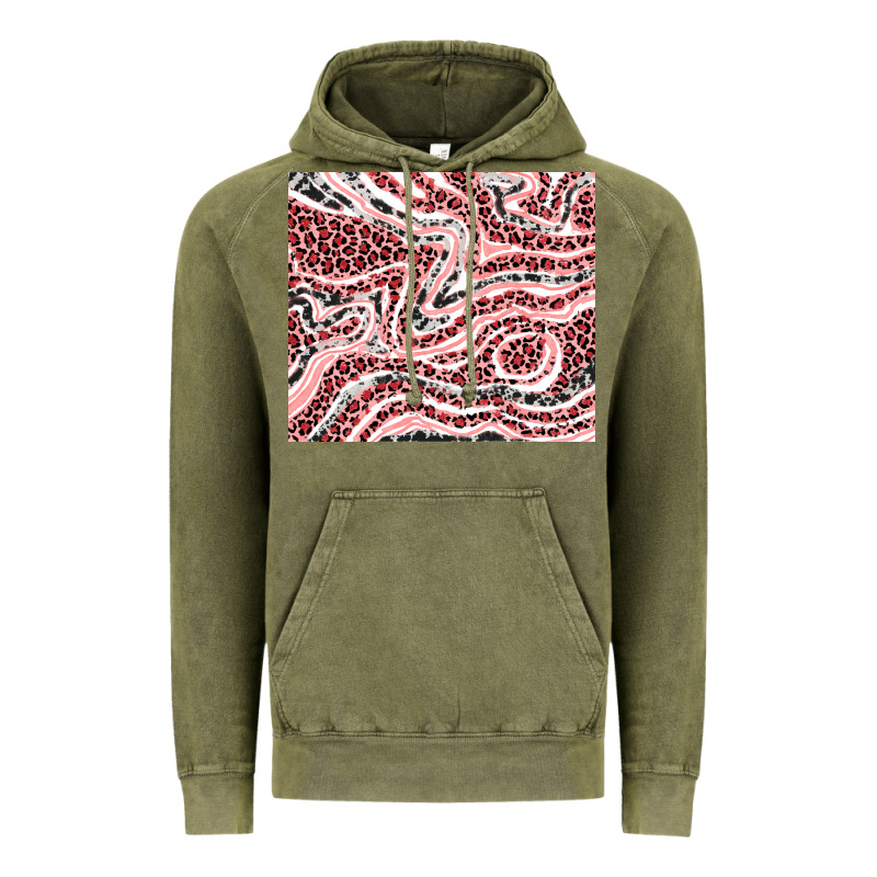 Pinky Leopard And Cowhide Valentine's Day Vintage Hoodie by RanaPortraitStore | Teevron