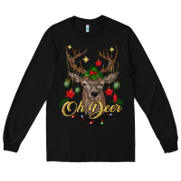 Black oh deer Christmas Long Sleeve Tee - BundleAndBundleShop