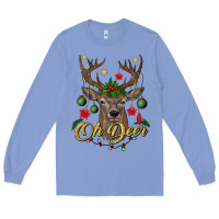 Colony Blue oh deer Christmas Long Sleeve Tee - BundleAndBundleShop
