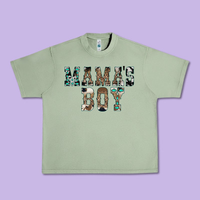 Western Mama's Boy Urban Heavy Tee Designed By Cowhidedigitalart