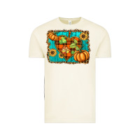 Vintage Arctic fall pumpkins and sunflowers heart Vintage Tee - BarkalooDesign