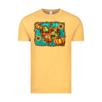 Vintage Mustard fall pumpkins and sunflowers heart Vintage Tee - BarkalooDesign