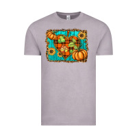 Fall Pumpkins And Sunflowers Heart Vintage Tee | Teevron