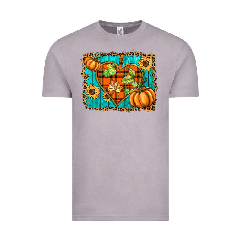Fall Pumpkins And Sunflowers Heart Vintage Tee by BarkalooDesign | Teevron