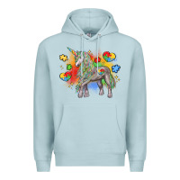 Blue Mist autism unicorn Premium Hoodie - LillyAllenDesigns