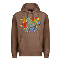 Chestnut autism unicorn Premium Hoodie - LillyAllenDesigns
