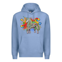 Colony Blue autism unicorn Premium Hoodie - LillyAllenDesigns