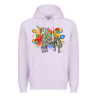 Lilac autism unicorn Premium Hoodie - LillyAllenDesigns