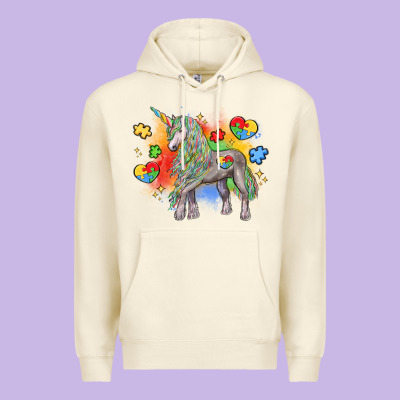 Autism Unicorn Premium Hoodie Designed By Lillyallendesigns
