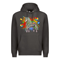 Smoke autism unicorn Premium Hoodie - LillyAllenDesigns