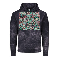 Cloud Black pink and turquoise cowhide and leopard Vintage Hoodie - RanaPortraitStore