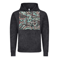 Vintage Black pink and turquoise cowhide and leopard Vintage Hoodie - RanaPortraitStore