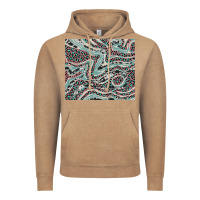 Vintage Coffee pink and turquoise cowhide and leopard Vintage Hoodie - RanaPortraitStore