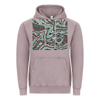Vintage Zinc pink and turquoise cowhide and leopard Vintage Hoodie - RanaPortraitStore