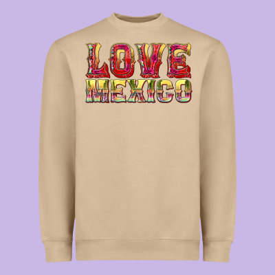 Love Mexico Heavyweight Sweatshirt Designed By Texasbilliewilder