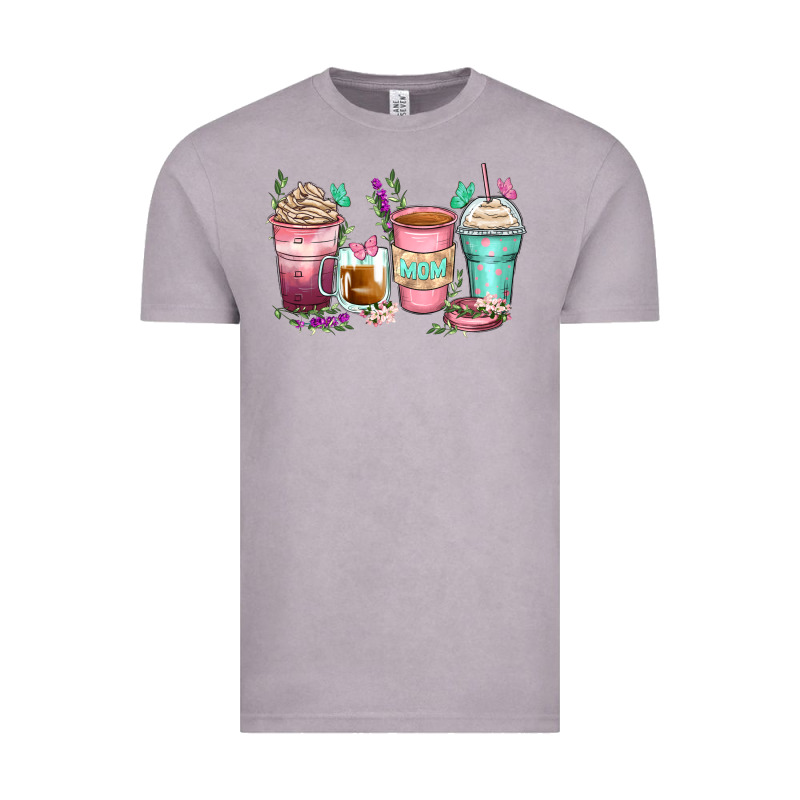 Mom Coffee Cups Vintage Tee by Zillion Design Studio | Teevron