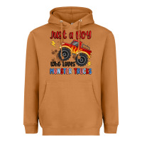 Meerkat just a boy who loves monster trucks Heavyweight Hoodie - MaliasSmallBusiness
