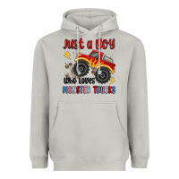 Moon Dust just a boy who loves monster trucks Heavyweight Hoodie - MaliasSmallBusiness
