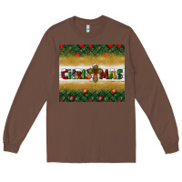 Chestnut Christmas with cross Long Sleeve Tee - BundleAndBundleShop