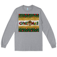 Heather Grey Christmas with cross Long Sleeve Tee - BundleAndBundleShop