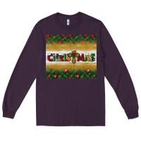 Plum Christmas with cross Long Sleeve Tee - BundleAndBundleShop