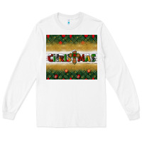 White Christmas with cross Long Sleeve Tee - BundleAndBundleShop