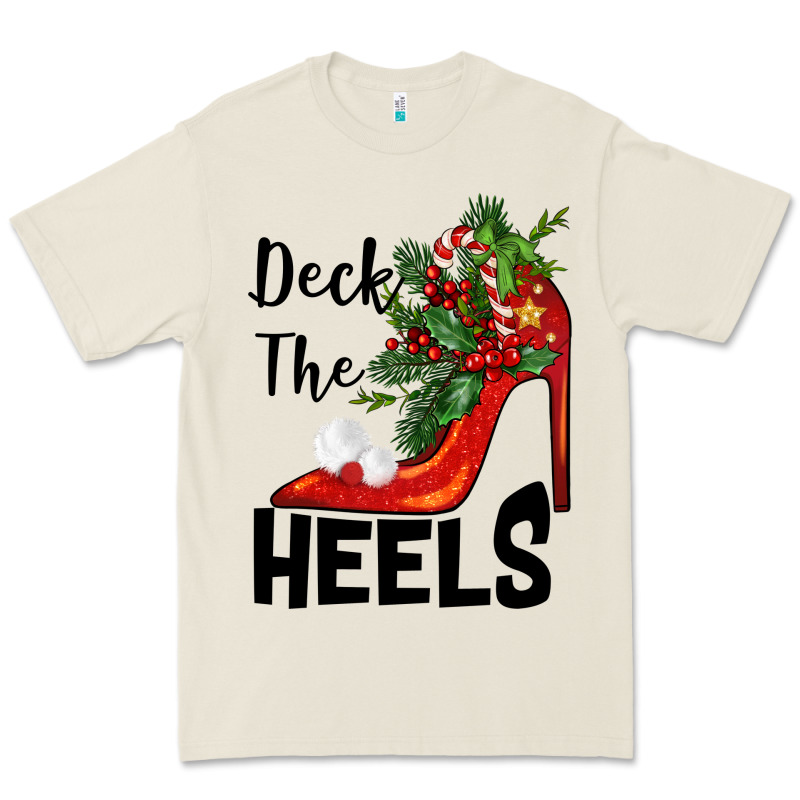 Deck The Heels Christmas Premium Tee by BarkalooDesign | Teevron