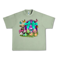 Oil Green Easter Farm Animal Easter Day Urban Heavy Tee - Neo Western