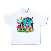 White Easter Farm Animal Easter Day Urban Heavy Tee - Neo Western