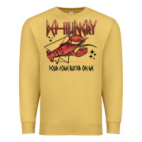 Antique Gold def hungry pour dome butter on me Premium Sweatshirt - MaliasSmallBusiness