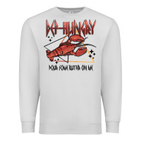 Dove Grey def hungry pour dome butter on me Premium Sweatshirt - MaliasSmallBusiness