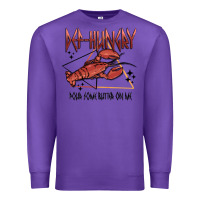 Purple def hungry pour dome butter on me Premium Sweatshirt - MaliasSmallBusiness
