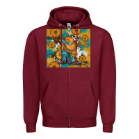 Burgundy sunflowers and cowboy boots with cowhide and glitter tumbler Zipper Hoodie - Artiststas