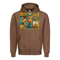 Chestnut sunflowers and cowboy boots with cowhide and glitter tumbler Zipper Hoodie - Artiststas