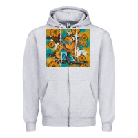 Heather Grey sunflowers and cowboy boots with cowhide and glitter tumbler Zipper Hoodie - Artiststas