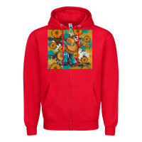 Red sunflowers and cowboy boots with cowhide and glitter tumbler Zipper Hoodie - Artiststas