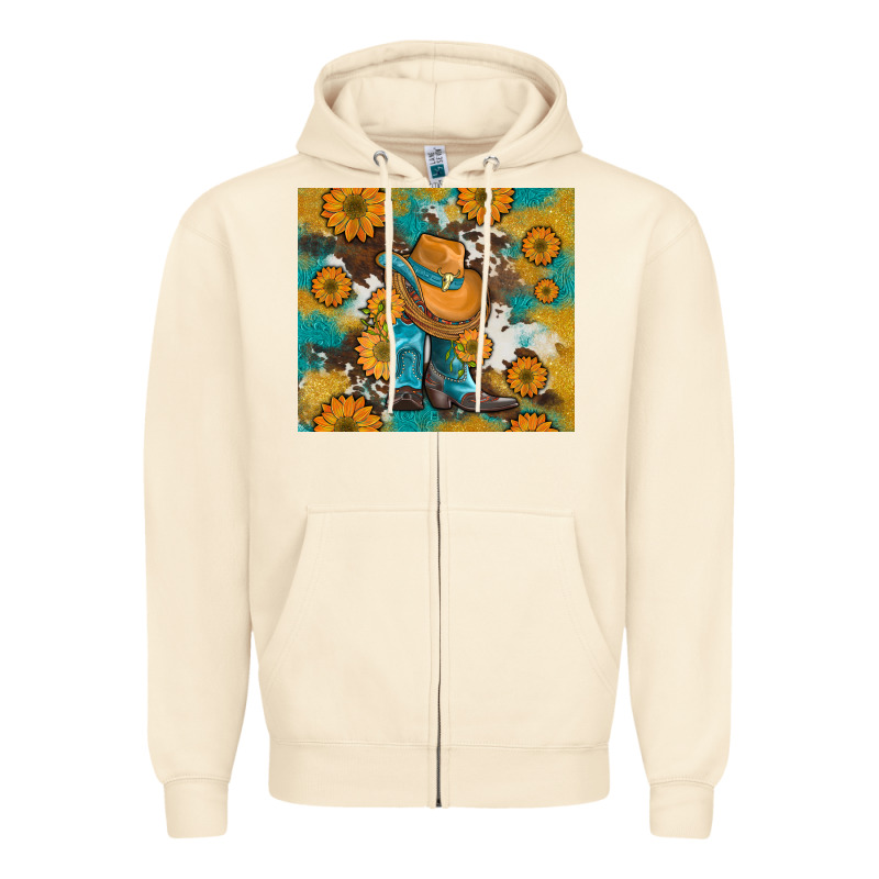 Sunflowers And Cowboy Boots With Cowhide And Glitter Tumbler Zipper Hoodie by Artiststas | Teevron