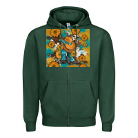 Sports Green sunflowers and cowboy boots with cowhide and glitter tumbler Zipper Hoodie - Artiststas