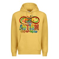 Antique Gold autism awareness butterfly infinity symbol Premium Hoodie - LillyAllenDesigns