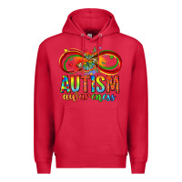 Cardinal autism awareness butterfly infinity symbol Premium Hoodie - LillyAllenDesigns