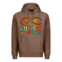 Chestnut autism awareness butterfly infinity symbol Premium Hoodie - LillyAllenDesigns