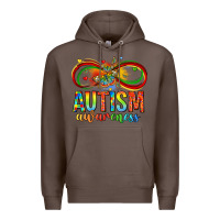 Coffee autism awareness butterfly infinity symbol Premium Hoodie - LillyAllenDesigns