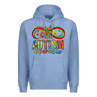 Colony Blue autism awareness butterfly infinity symbol Premium Hoodie - LillyAllenDesigns