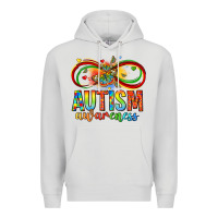 Dove Grey autism awareness butterfly infinity symbol Premium Hoodie - LillyAllenDesigns