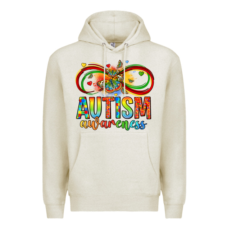 Autism Awareness Butterfly Infinity Symbol Premium Hoodie by LillyAllenDesigns | Teevron