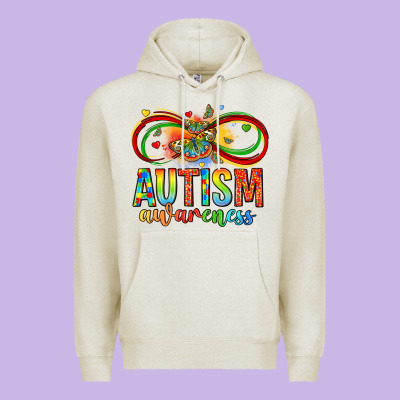 Autism Awareness Butterfly Infinity Symbol Premium Hoodie Designed By Lillyallendesigns
