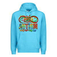 Ocean Blue autism awareness butterfly infinity symbol Premium Hoodie - LillyAllenDesigns
